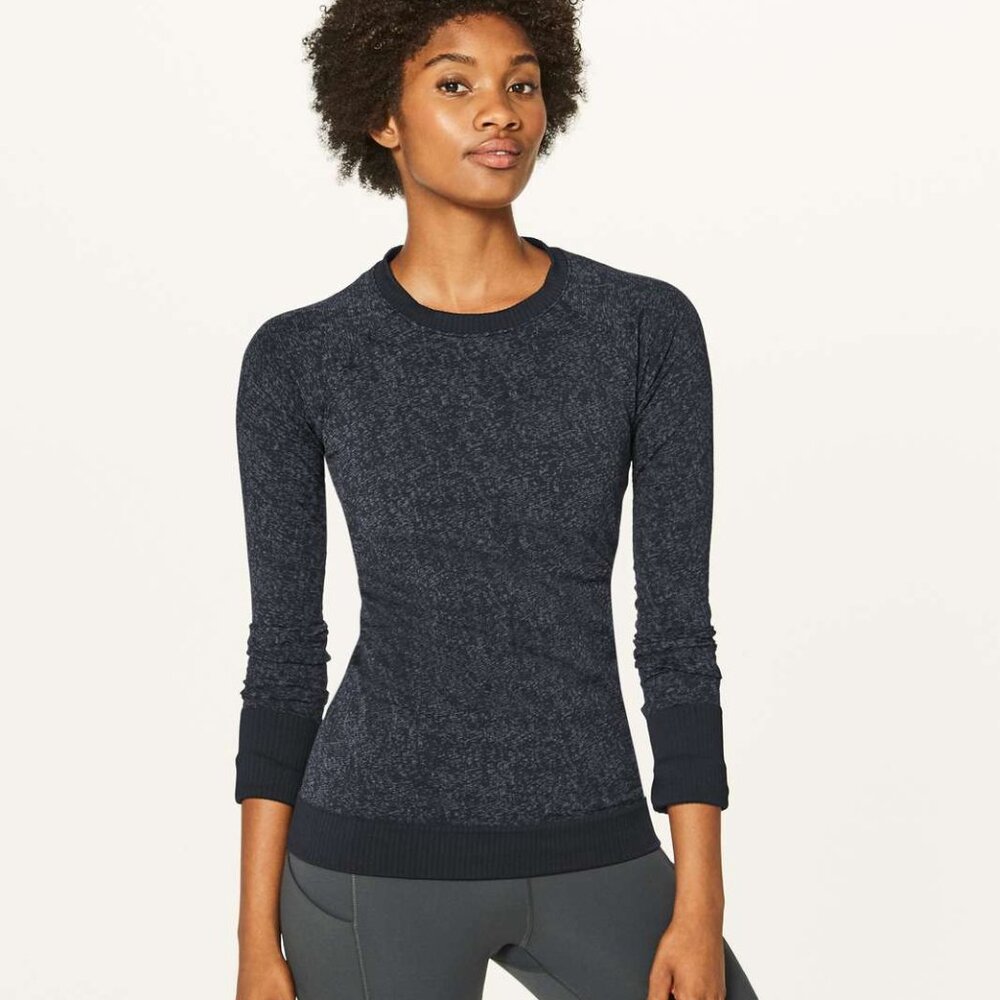 Lululemon Rest Less Pullover Black / Dark Cast Size 6